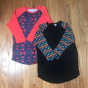 LulaRoe Womens Lot of 2 jerseys Large
